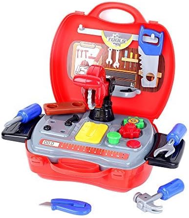 Children Fun Engineer Tools Pretend Toy Set Play House Plastic Toy for Kids Cosplay Games by Hong Kong Nukied Brand