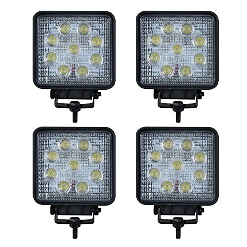 4 X LED 27W Offroad Flutlicht Reflektor Scheinwerfer Arbeitslicht SUV, UTV, ATV Arbeitsscheinwerfer Zusatzscheinwerfer Offroad Scheinwerfer 12V 24V Rückfahrscheinwerfer [Energieklasse A+] - 2