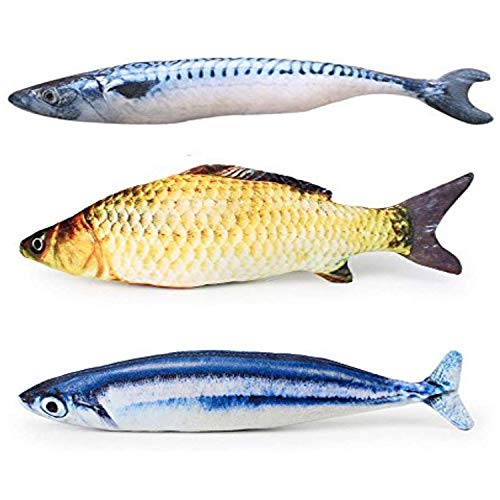 MLM Juguetes del Catnip Juguetes Suaves interactivos para Gatos Peluches 3D Realista Simulado Gato Menta Juguetes Gatos Gatito (3 PCS)