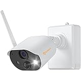 Anlapus 1080P Outdoor Wireless Battery Surveillance Camera WiFi IP Camera with 6000mAh Batteries, 2-Way Audio, Night Vision,