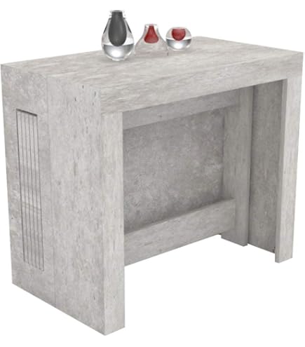 Set Tavolo E Sedie Crispin Allungabile - Consolle E Panca Made In Italy, Ardesia - Foto 10