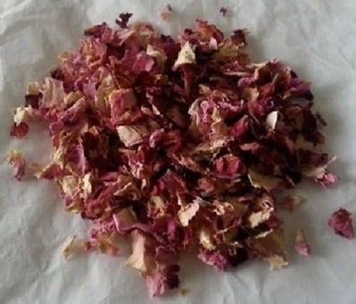 100 x Organza Bags filled with Biodegradable Real Rose Petal Confetti Mix Raspberry Ripple Organza bags 5x7cm variety of colours to choose from for Weddings Crafts Potpourri Home Decoration