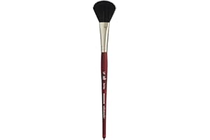 Princeton Velvetouch Artiste, Mixed-Media Brush for Acrylic, Watercolor & Oil, Series 3950 Oval Mop Luxury Synthetic, Size 3/4