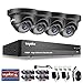 Produktbild SANNCE 1080P Überwachungskamera System 4 x 1080P Wetterfest HD-Kamera Außen und 4CH DVR ohne Festplatte 1080P Dome Überwachungskamera Set Bewegungsmelder 30M IR Nachtsicht