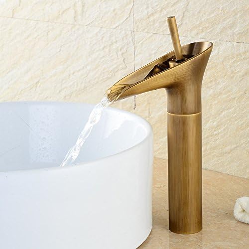 ZDHLfyxAll Copper Antique Platform Basin Basin Waterfall Hot And Cold Faucet Wine Faucet