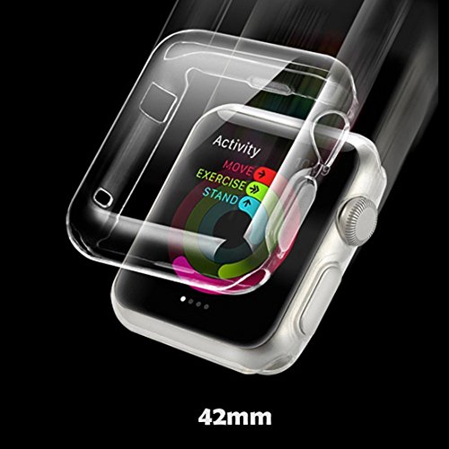 Apple Watch Funda 42mm Toeoe Suave TPU Proteger Completa Case Anti-Ara azos Borrar Espalda para Apple Watch 42mm reviews Apple Watch Funda 42mm Toeoe Suave TPU Proteger Completa Case Anti-Ara azos Borrar Espalda para Apple Watch 42mm
