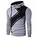 Produktbild Mens Outwear VENMO Männer Langarm Hoodie Sweatshirt Casual Slim Männer Kapuzenpullover Sportbekleidung (XL, Grey)