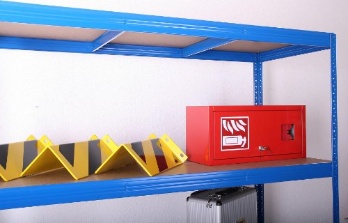 Profi Weitspannregal HxBxT: 160x150x80 cm, 4 Böden, 350 KG/Boden, blau, Marke: Szagato (Kellerregal, Archivregal, Schwerlastregal, Stahlregal, Lagerregal) - 2