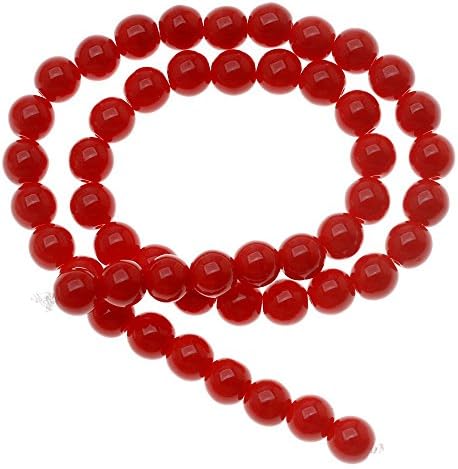 50 pcs Czech Glass Pressed Beads Druk Round 6 mm Red Coral