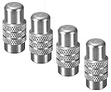 4x Presta Bicycle high Pressure CNC Aluminium Valve Caps - Silver