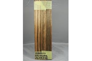 FCALVY Affilautensili Manzanese - Lot de 10 feuilles de placage en bois naturel pour le tissage d'ébène MAKASSAR 260 mm x 70 mm x 0,6 mm - Matériau de construction