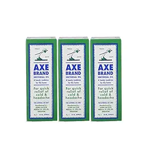 Axe Brand Universal Oil Pack of 3 {28ML} (Original from Singapore) Quick Pain relief oil