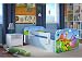Produktbild Kocot Kids Kinderbett Jugendbett 70x140 80x160 80x180 Blau mit Rausfallschutz Matratze Schublade und Lattenrost Kinderbetten für Junge - Safari 140 cm