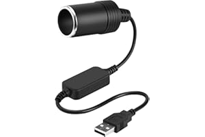 Anei Câble convertisseur USB A Mâle vers Prise Allume-Cigare Femelle 12 V Adaptateur Allume Cigare USB Voiture Cigarette Allume pour GPS Dashcam Chien Électronique etc