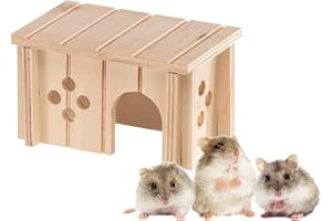 Ferplast Maison Hamster, Maisonette Souris, Accessoire Cage Hamster, avec Toit Plat et Trous d'Aération, en Kit de Montage, 12,5 x 7,5 x h 7 cm,