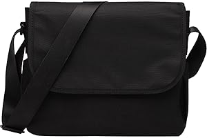 Lizbin Messenger Bag Crossbody Bag Borsa a tracolla, Vintage Borse a tracolla per le donne degli uomini, Resistente all'acqua Borse a spalla Crossbody per il lavoro Business Office (Nero)