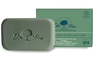 Dr. Tree Gel Sólido Nutritivo, Piel Sensible, Refuerza el Microbioma, ECOCERT, 99.7% Ingredientes Naturales, Aceite de Argán Bio, Sin Sulfatos SLE, SLS, Sin parabenos, Sin siliconas, 120 gr