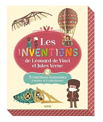 LES INVENTIONS DE LEONARD DE VINCI ET DE JULES VERNE. 5 MACHINES ETONNANTES A MONTER ET A COLLECTION