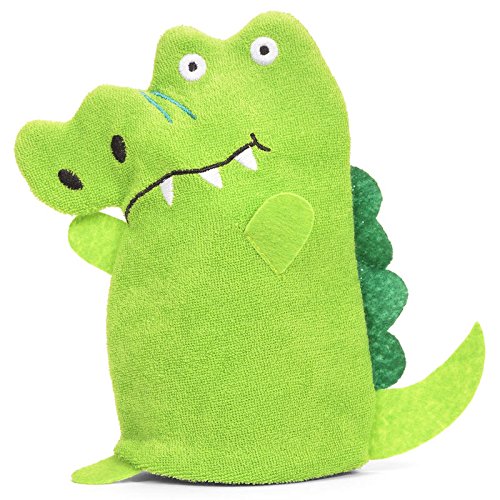 Fun Soft Animal Shaped Bath Gloves For Kids by Lizzy® (Crocodile)