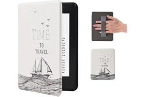 DEESOOCO Funda para Kindle Paperwhite de 11ª generación 2021 con magnética, Funda Inteligente de 6,8 Pulgadas con Correa de Mano y función de Reposo automático, edición Signature Edition White Sailing Boat