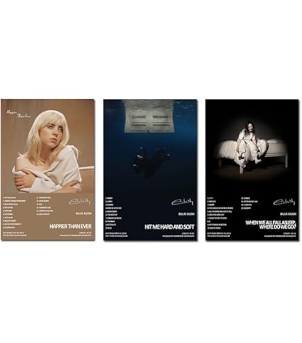 JUKL Poster De Billie - Usique Eilish - Couverture Vintage