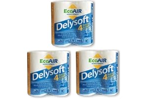 ALTIGASI Prime Papier hygiénique pour camping-car et camping - DelySoft 2 voiles - Se rince facilement idéal pour WC Chimique Sanity - 3 paquets de 4 rouleaux