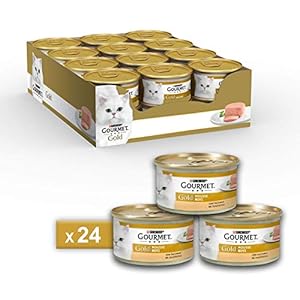 Gourmet Gold Mousse para El Gato, con Pavo, 85 g – Pack de 24 Unidades