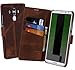 Produktbild Suncase Huawei Mate 10 Pro Book-Style (Slim-Fit) Ledertasche Leder Tasche Handytasche Schutzhülle Case Hülle (mit Standfunktion und Kartenfach) Antik Coffee