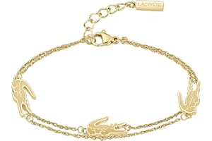 Lacoste CROCODILE Collection Kedjearmband för kvinnor finns i silver, guld eller nejlika guldversion