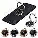 Produktbild HENGSONG Kreative Uhr Form Telefon Handy Halterung Metallring Standplatz Finger Grip Ständer Halter (Schwarz)