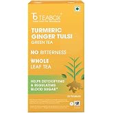 Teabox Turmeric Ginger Tulsi Green Tea Bags 25 Pieces |...