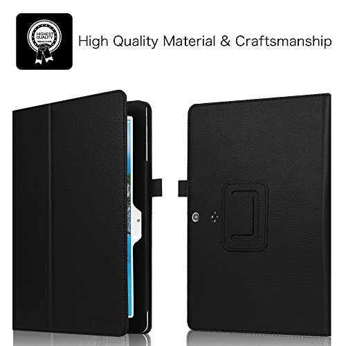 Fintie Odys Ieos Quad 10 Pro X610120 Hülle Case – Slim Fit Folio Premium Kunstleder Schutzhülle Tasche Etui Smart Cover mit Ständerfunktion für Odys Ieos Quad 10 Pro 25,7 cm (10,1 Zoll) Tablet-PC, Schwarz - 3