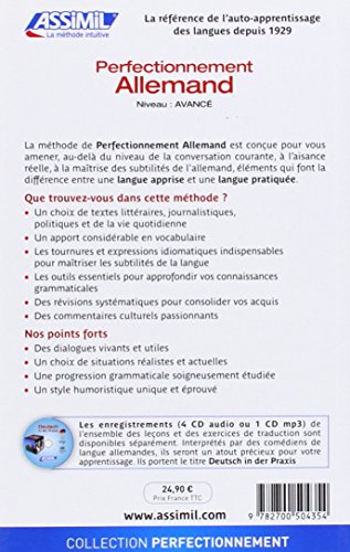 Book's Cover of Volume Perfectionnement Allemand