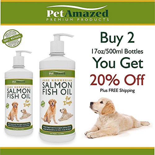 PetAmazed-Pure-Salmon-Fish-Oil-for-Dogs-Cats--Best-Omega-3-Liquid-Food-Supplement-for-Pets--Contains-EPA-DHA-Fatty-Acids-for-Improved-Skin-Coat--Naturally-Supports-Joint-Immune-Brain-Function--Relieve