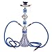 Produktbild Ectxo Hookah Wasserpfeife mit 2 x Schläuchen & Zange ca.55cm Shisha Reiseshisha Blau