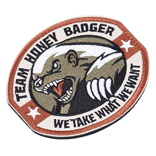 SEN New Team Honey Badger Military Tactical Army Morale Combat Multicam Patch Verde Militare