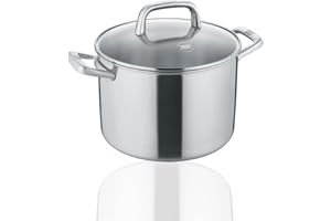 Berndes Tricion Resist - Pentola con coperchio, 20 cm, capacità: 3,9 l, per tutti i piani cottura, compresi quelli a induzione, rivestimento antiaderente