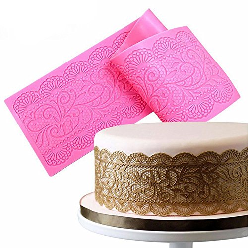 GOOTRADES Silikon Blumen Spitze Eindruck Form, Kuchen Fondant Matte Pad Dekor - 2
