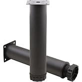 Badem10 Mobilya Kanepe Baza Koltuk Metal Destek Ayağı Ayarlanabilir Siyah Ayak 25 cm
