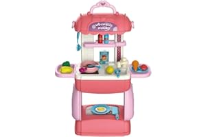 Brigamo Cucina 2 in 1 Premium per bambini da viaggio, giocattolo dai 3 anni in su