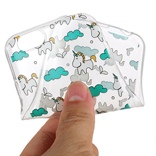 Yidaxing Funda iPhone 6  Carcasa de Silicona Transparente Funda TPU Gel Carcasa Ultra Delgado Suave Funda Protectora Ligera Carcasa Blanda Flexible Caja Anti Rasgu  os Anti Choque con dise  o   nico -Unicornio