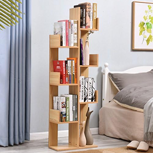 Shelf Shelf Shelf Study Children 's Student Bookcase Shelves Storage Tower 48*20*145cm ( Color : Wood color )