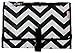 Boo Moi - Baby Changing Mat and Mini Bag - Nappy Changing Station - Travel Mat - Mini Bag. Black and White Chevron Design. Lightweight, Waterproof and Durable. Wipe Clean, Cushioned Changing Pad. Wide Padded Change Pad