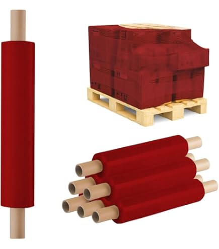 Red Stretch Film 400mm X 250m 23mu - Extended Core - Stock Supplies Ltd - View #8