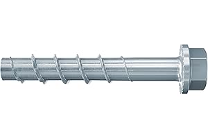 Fischer Viti per Calcestruzzo UltraCut FBS II 8x80 30/15 US TX con Testa Esagonale e Rondella Integrata per Fissaggio e Rinforzo Solai in Cemento, Riultilizzabili, per Zona Sismica C1 e C2, 50 pz