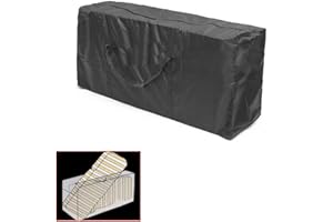 MCUILEE ZZGood All'aperto Cuscino per mobili da Giardino Borsa di stoccaggio Borsa Multi-Funzione, Resistente all'Acqua, Custodia, Nero