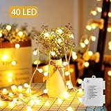 led für zimmerbeleuchtung 【Lichterkette mit batterie】Diese LED warmweiße Lichterkette ist batteriebetrieb (3x AA Batterien nicht enthalten). Sicher zu verwenden und einfach zu bedienen.