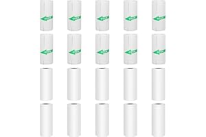 MARURY 20 Rouleaux Appareil Photo Impression Papier57×25mm，10Rouleau thermique+10Papier Thermique Auto-adhésif Blanc ，Autocollant Thermique Adhésif pour Mini Imprimante Thermique