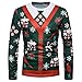 Produktbild Geili Weihnachten Kostüm Tshirt Herren 3D Druck Weihnachten Sweatshirt Herbst Hemd Weihnachtsmann Schneemann Gedruckt O-Ausschnitt Langarmshirt Top Jumper Pullover für Männer Christmas