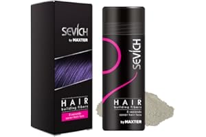 MAXTER Fibre Capelli - Nascondi Istantaneamente la Caduta dei Capelli - Polvere di Microfibre Cotone 100% Naturale per Uomini e Donne (Grigio 25g)